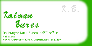 kalman bures business card